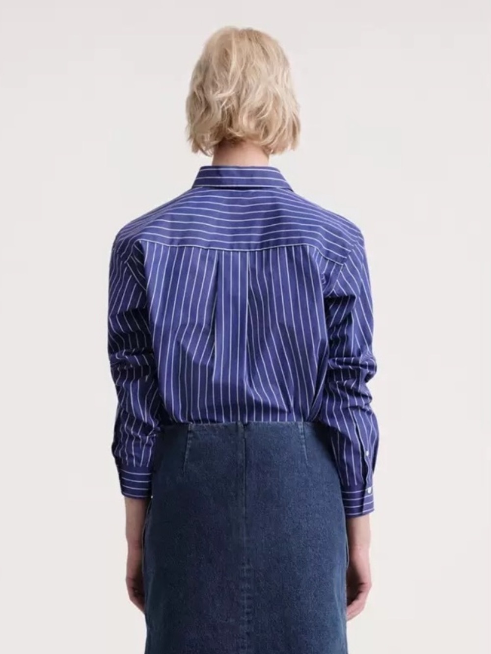 Toteme Striped Blue Button-Up women’s Shirt - Picture 2 of 15